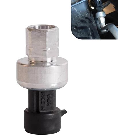 Car A/C Pressure Switch Sensor, Real-time Monitoring HVAC Pressure Transducer, Replacement OEM 22634172 22678731 13587668 13502759, Compatible with Buick Chevy GMC Opel Saab (Silver)
