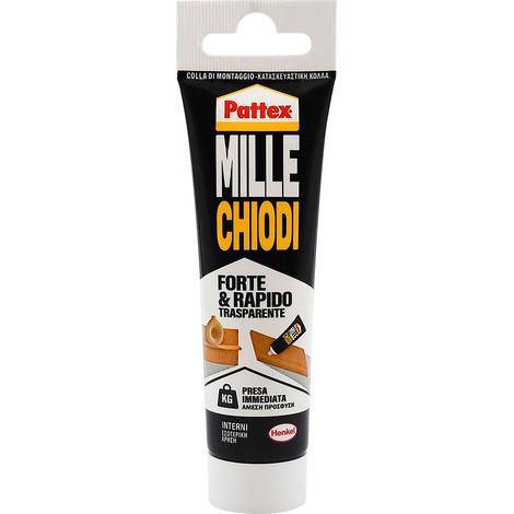 ADESIVO MILLECHIODI 'TRASPARENTE' gr. 52- 12 pezzi - PATTEX