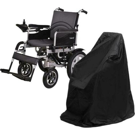 Housse de protection pour fauteuil roulant électrique, imperméable, anti-UV, 100 x 75 x 100 cm, noire (1/4)