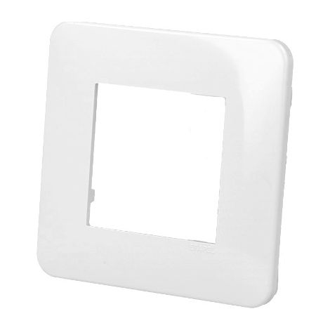 Plaque de finition 1 poste LATINA - Couleur matériel - Blanc