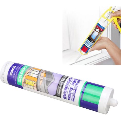 Colle à verre neutre EC995 à conditionnement rigide, mastic transparent imperméable, silicone de remplissage et d'étanchéité puissant (1/5)