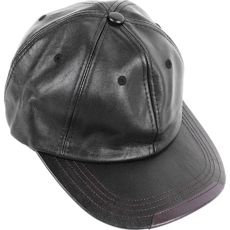 Casquette de baseball noire avec protection des oreilles, chaude, confortable, ajustable, décontractée, élégante, imperméable, en cuir, pour personnes âgées (1/5)