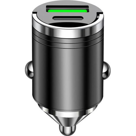 Cargador USB ultrarrápido de 2 puertos para coche (1/2)