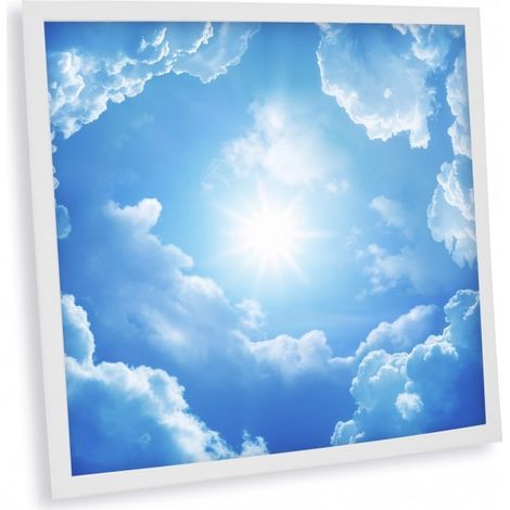 Pack de 1 dalle LED imprimée - Heaven - 600x600mm - Fabriqué en France (alimentation non fournie) (1/2)