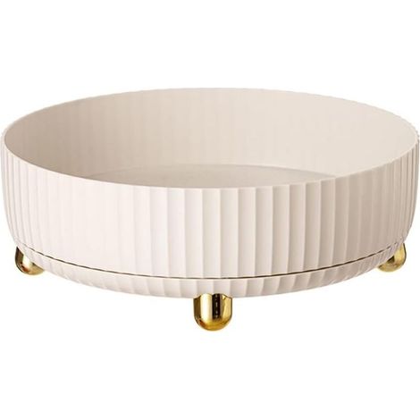 Plateau de rangement rotatif, organiseur tournant Lazy Susan pour épices, plateau décoratif style campagne pour cuisine, armoires, garde-manger, salle de bain et table à manger (1/5)