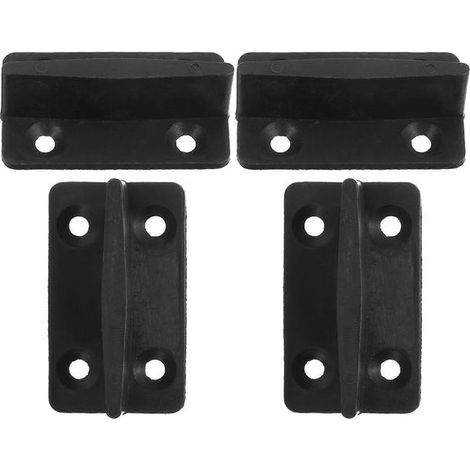 Roulettes de guidage pour porte de grange coulissante, roulements à billes noirs, 4,50 x 2,60 x 1,80 cm, plastique, lot de 4 (1/5)