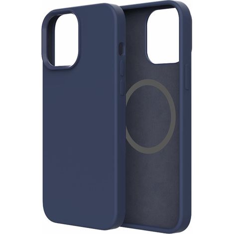 bleu Fonc-coque Iphone 14 Pro Pour Magsafe (puissant Magntique) (antichoc Protection Militaire) Coque Magsafe Iphone 14 Pro Silicone Liquide Touch (1/5)