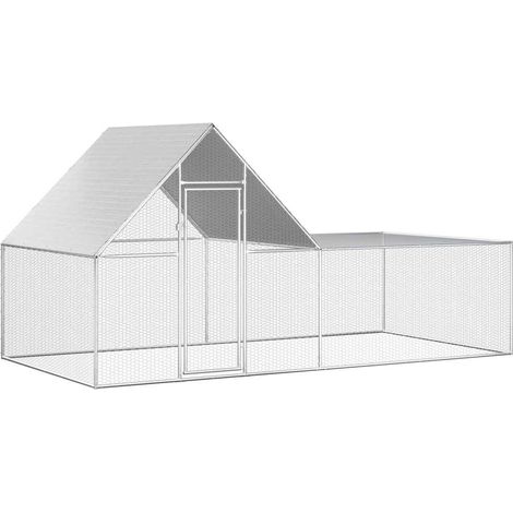 Maison Exclusive - Pollaio 4x2x2 m in Acciaio Zincato (1/5)
