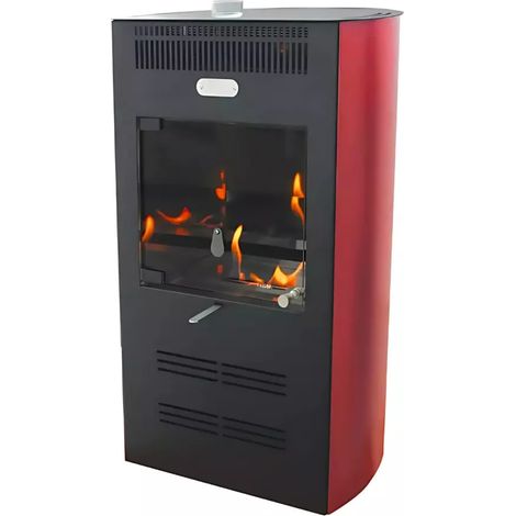 Stufa bioetanolo Elegance Ventilata Bordeaux 3 kW – ventilazione 3 velocità, telecomando – ideale per 30 m2 – Tecno Air System