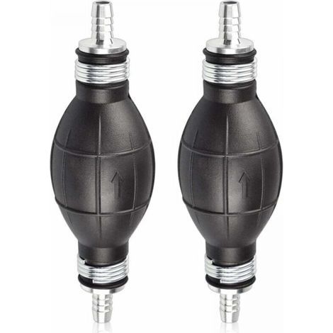 Stück 8-mm-Gummi-Handkraftstoffpumpen – Kraftstoffvorförderpumpe für Autos, Motorräder und Boote (Schwarz) – Manuelle Transferpumpe (1/5)