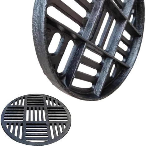 Grille De Drainage Ronde En Métal 40 50 55 65cm Grille De Drainage Durable Noire, Couvercles De Vidange Pour Puisard, Systèmes De Drainage(20x20x3cm-7.8x7.8x1.2in)