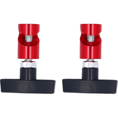 Ortviai Support de Capot Automobile x2 – Fixation Anti-Pincement pour Bras de Levage, Rouge, Plastique Renforcé et Métal (1/5)