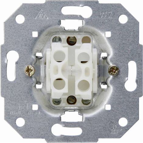 KOPP 1 PIÈCE EINSATZ WECHSELSCHALTER HK05, HK 07 ALUMINIUM 503300007 (1/2)