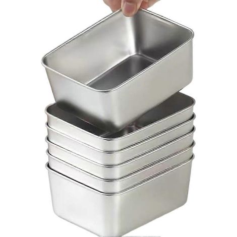Set aus Edelstahl-Vorratsdosen mit Deckel – auslaufsicher, stapelbar und wiederverwendbar für Camping, Picknicks und Schule (1/5)