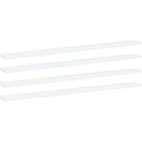 805362 vidaXL Bookshelf Boards 4 pcs White 100x10x1,5 cm Engineered Wood (1/5)