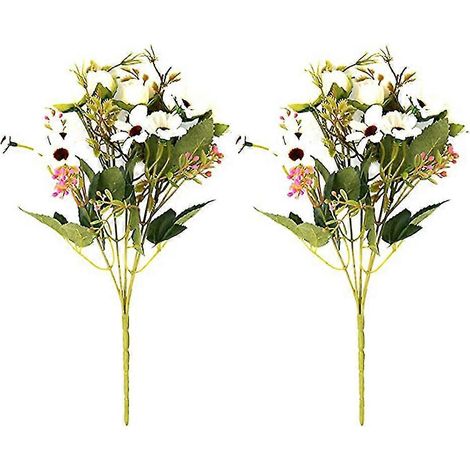Künstlicher Blumen-Hochzeitsstrauß, Heimdekoration, Simulationsblumenstrauß (weiß) (1/5)