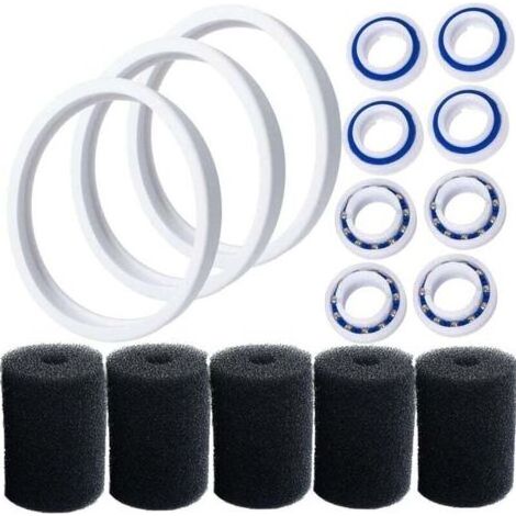 C10 Pneumatiques adaptables de rechange Compatible avec Polaris 180 280 360 380 Robot nettoyeur piscine avec C60 roulements à billes de roue et 9-100-3105 Épurateur de tuyau de balayage (1/4)