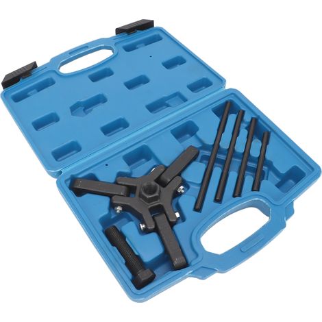 Kit de 6 extracteurs de poulie de vilebrequin en acier au carbone, finition oxyde noir, jeu de démontage de balancier. (1/5)