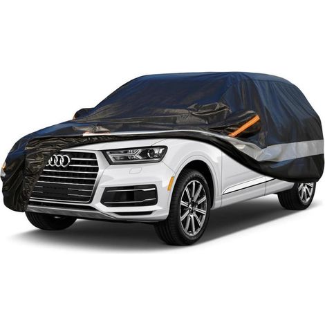 10-Schicht Autoabdeckung wasserdicht atmungsaktiv für Audi Q7/SQ7 (2005-2023) Schwarz (1/5)