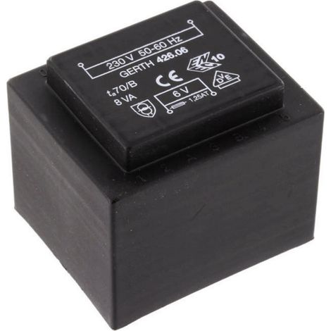 Gerth PTF421202 Printtransformator 1 x 230 V 2 x 6 V/AC 8 VA 666 mA (1/5)