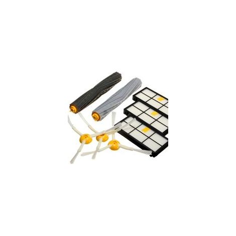 Accessoire pour aspirateur-8PCS Accessoire iRobot Kit de Remplacement Accessoires pour iRobot Roomba 800-900 Series, 880-860-870-871-980-990 Robots