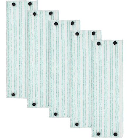 Lot de 5 pads serpillière microfibre lavables 42x13,5 cm compatibles Leifheit Combi/Clean Twist M Micro Duo (1/5)