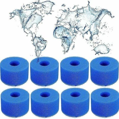 8er-Pack Schaumstofffilter Typ S1, Spa-Filter für Intex S1, wiederverwendbare Filter für Typ S1-Poolfilter für Schwimmbecken, Aquarien, Spas. – (1/4)