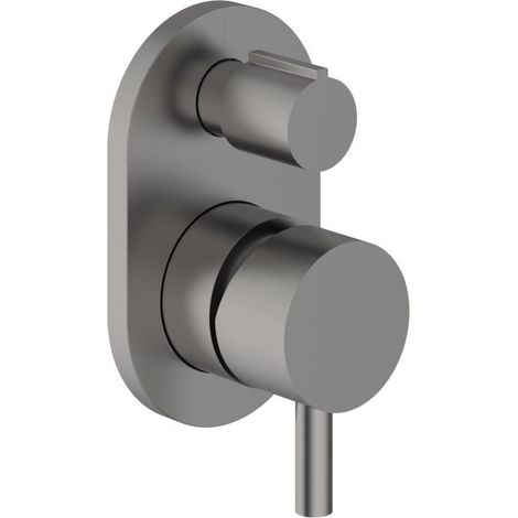 TEOREMA RUBINETTERIA Parte Esterna Miscelatore Monocomando Incasso Vasca/ Doccia Forty 5 Brushed Nikel