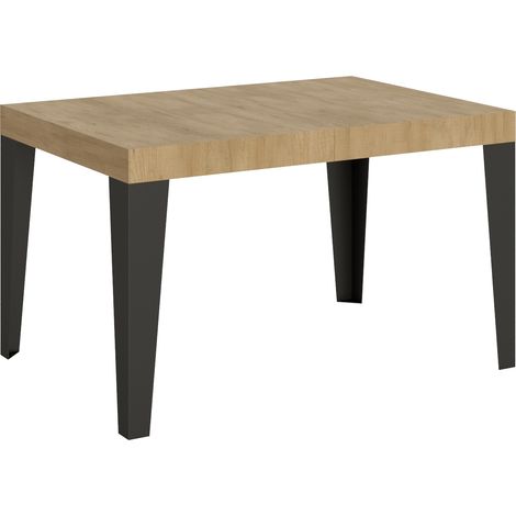 Tavolo Allungabile 120/380x90 cm Flame Quercia Natura Gambe Antracite