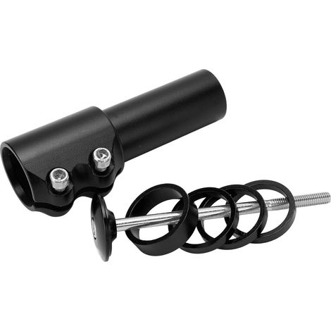 Potence vélo VTT surélevée en alliage d'aluminium adaptateur guidon pour fourche 28.6mm/1.13in Noir (1/5)