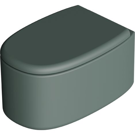 IDILLA WC suspendu. Vert mat. Abattant soft close. Kit fix