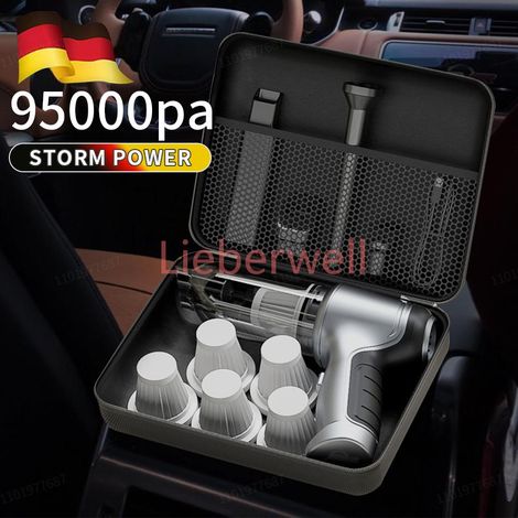 95000Pa aspirateur Portable sans fil voiture aspirateur à main Mini pour voiture maison bureau clavier nettoyage nettoyeur sans fil,Updated PRO5HEPA Box (1/4)