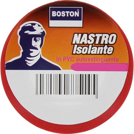 nastro isolante rosso mm 15x10 mt pvc omologato per elettricista (1/2)