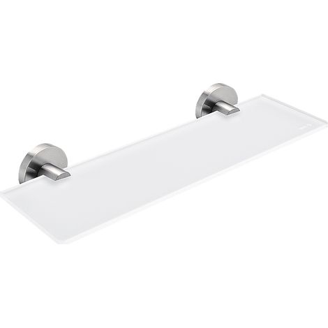 Tablette Verre L.40 Cm, Avec Fixation Inox Brossé, Unix Nimco (1/4)