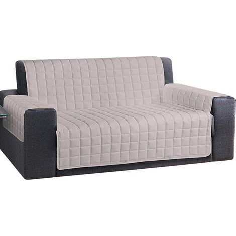 Copridivano made in Italy copripoltrona salvadivano tinta unita 4 misure antimacchia Beige - 4 Posti