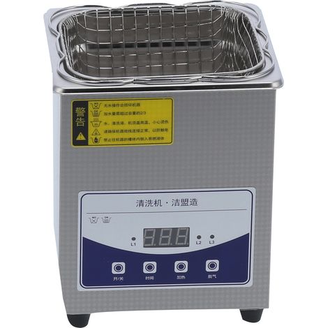 Nettoyeur à ultrasons 2L Mini machine à laver pour le nettoyage de bijoux et de quincaillerie dentaires JP-010TEU Prise 220V (1/5)
