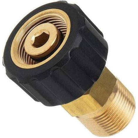 DEESSE SHOP - Raccord de nettoyeur haute pression, filetage femelle M22 x 15 mm à filetage mâle M22 x 14 mm raccord rapide pièces d'adaptateur de nettoyeur haute pression (1/5)