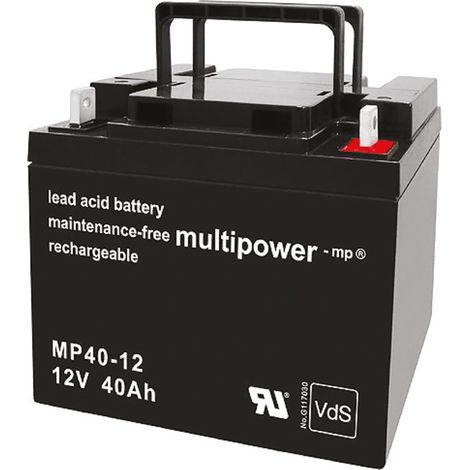 Multipower MP40-12 AGM Bleiakku 12V 40Ah – M6