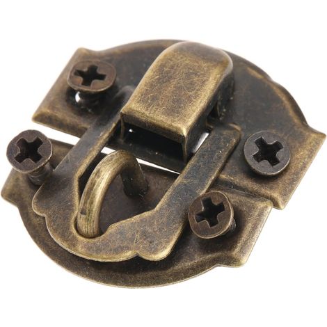 CCYKXA 10pièces Fermetures vintage Loquet Serrure Fermoir Verrous vintage gaufrage Moraillon de 27 x 29mm pour des des boîtes à bijoux etc.