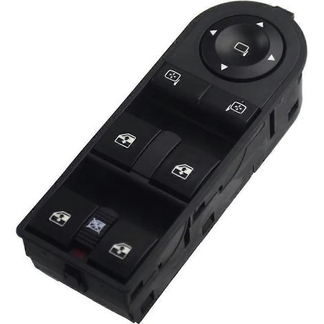 Interrupteur de commande de lève-vitre électrique pour Opel Astra H et Vauxhall Astra Zafira (références 13228698, 13228699 et 13215153)