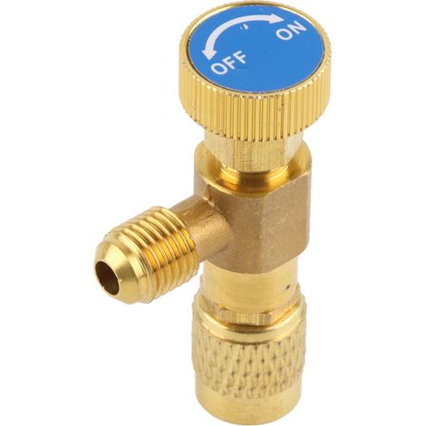 2 soupapes de sécurité pour réfrigérant R410A/R22 (climatisation) avec adaptateur de sécurité 1/4". (1/5)