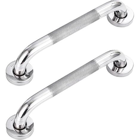 Lot de 2 barres d'appui inox 304 antidérapantes pour baignoire, toilettes, salle de bain et rampe d'escalier