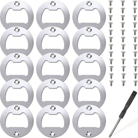 Sollbry 15 ensembles d'inserts de décapsuleur, kit de pièces d'insertion en métal pour ouvre-bouteille, moules de coulée en résine, ouvre-bière en résine, accessoires de bricolageAec (1/5)