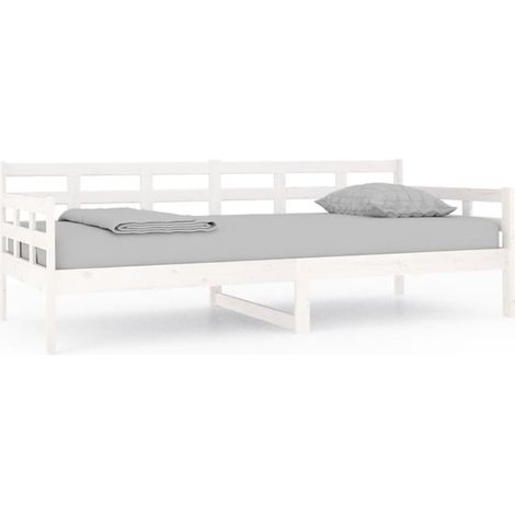 Maison Exclusive - Sofá cama sin colchón madera maciza de pino bl