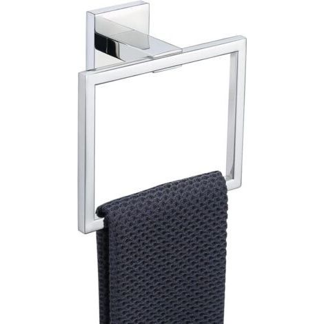 Polished Stainless Steel Square Towel Ring for Bathroom (1/5)