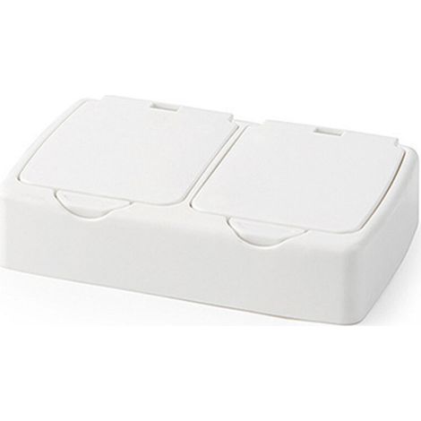 Boîte de rangement de bijoux à bouton-poussoir Simple pour petits objets, boîte de rangement de perles de beauté, tiroir de bureau, rangement de cotons-tiges divers (1/5)