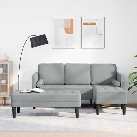 Ensemble de Canapés - 3329252 - Gris clair - Tissu - 3 places (1/4)