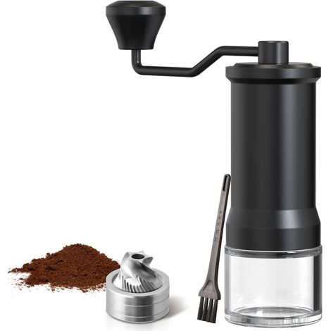 Moulin à café manuel 25g, Meule conique en acier inoxydable CNC, 30 réglages de grossièreté, Portable pour le voyage, Double roulement, Avec brosse de nettoyage à manivelle (1/5)