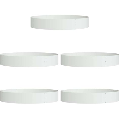 Maison Exclusive - Anello per vaso 5 pcs Bianco 120 x 120 x 20 cm