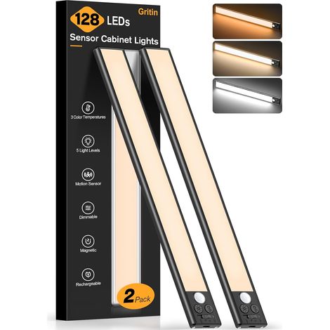Lampe de Placard LED 37.5CM Super Lumineuse Cuisine Reglette 4 Modes (1/5)